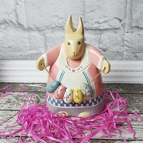 RARE Wooden Mother Bunny Rabbit figure Midwest Cannon - Picture 1 of 5